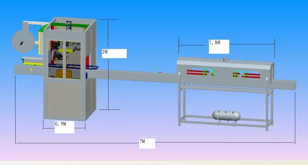 Automatyczna maszyna do etykietowania termokurczliwych butelek wody mineralnej
